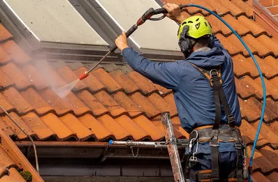 Démoussage et hydrofuge de toiture à Roudouallec